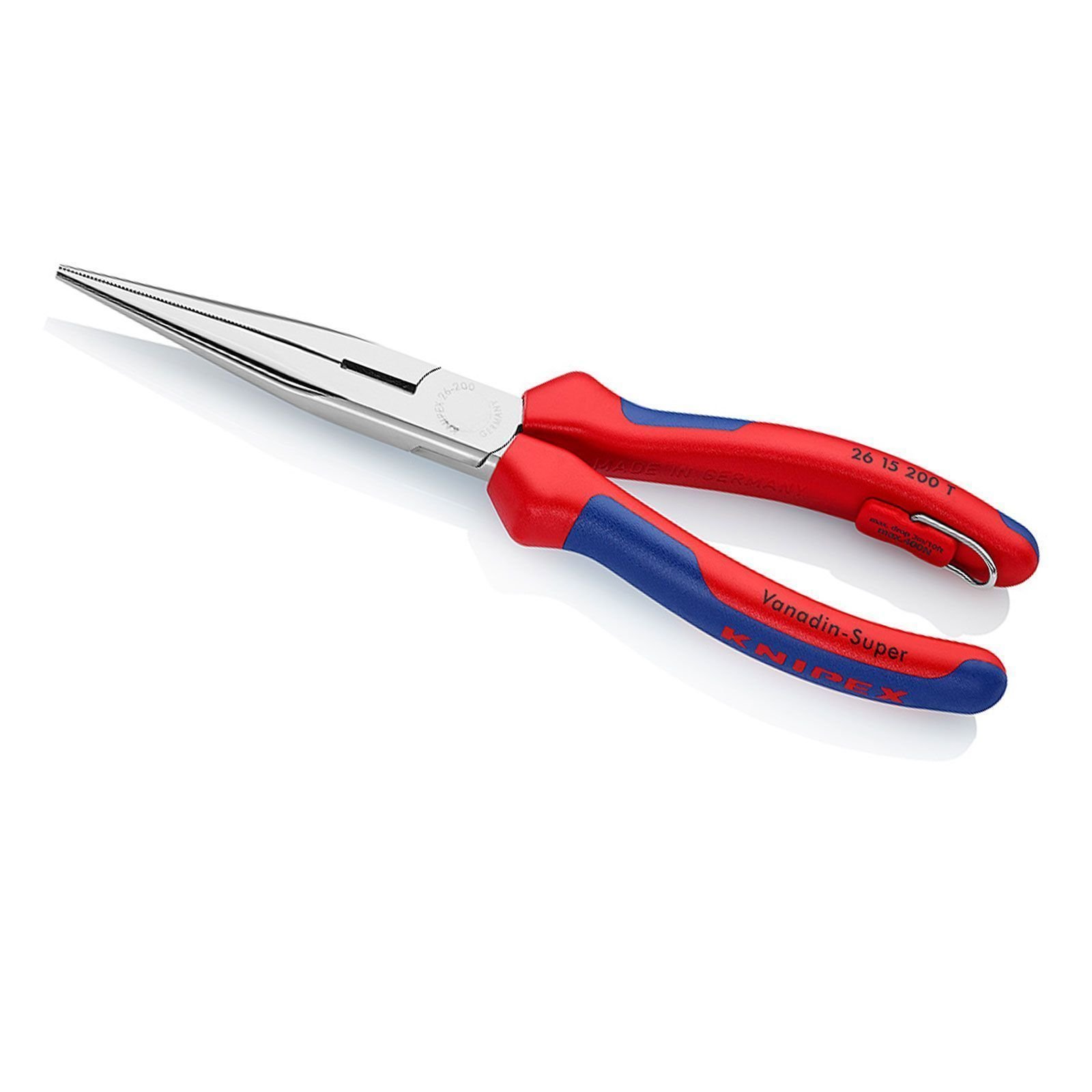 Knipex Flachrundzange mit Schneide und Sicherungsöse - 2615200T