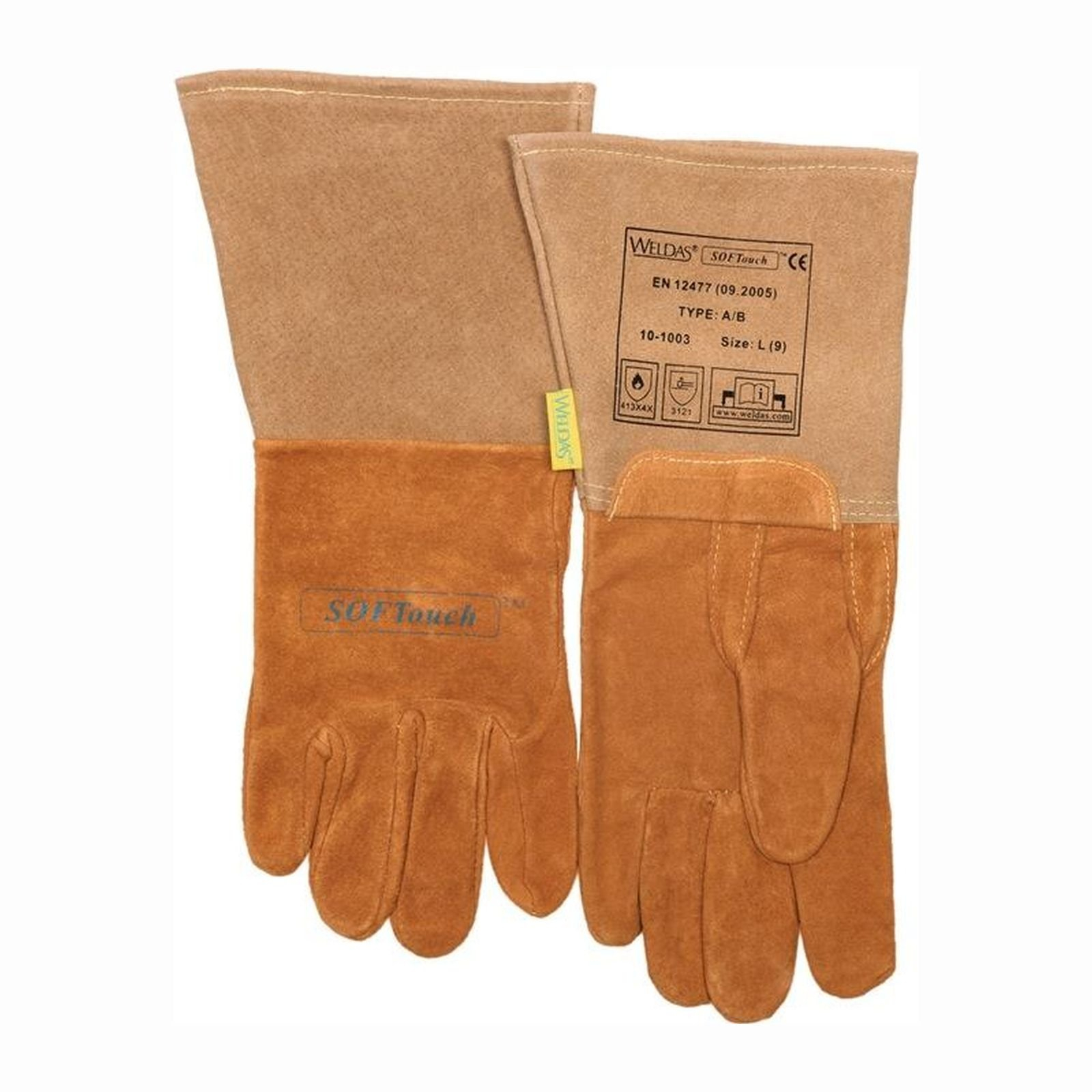 Weldas 5 Paar Schweißerhandschuhe orange EN 388 EN 12477 PSA II