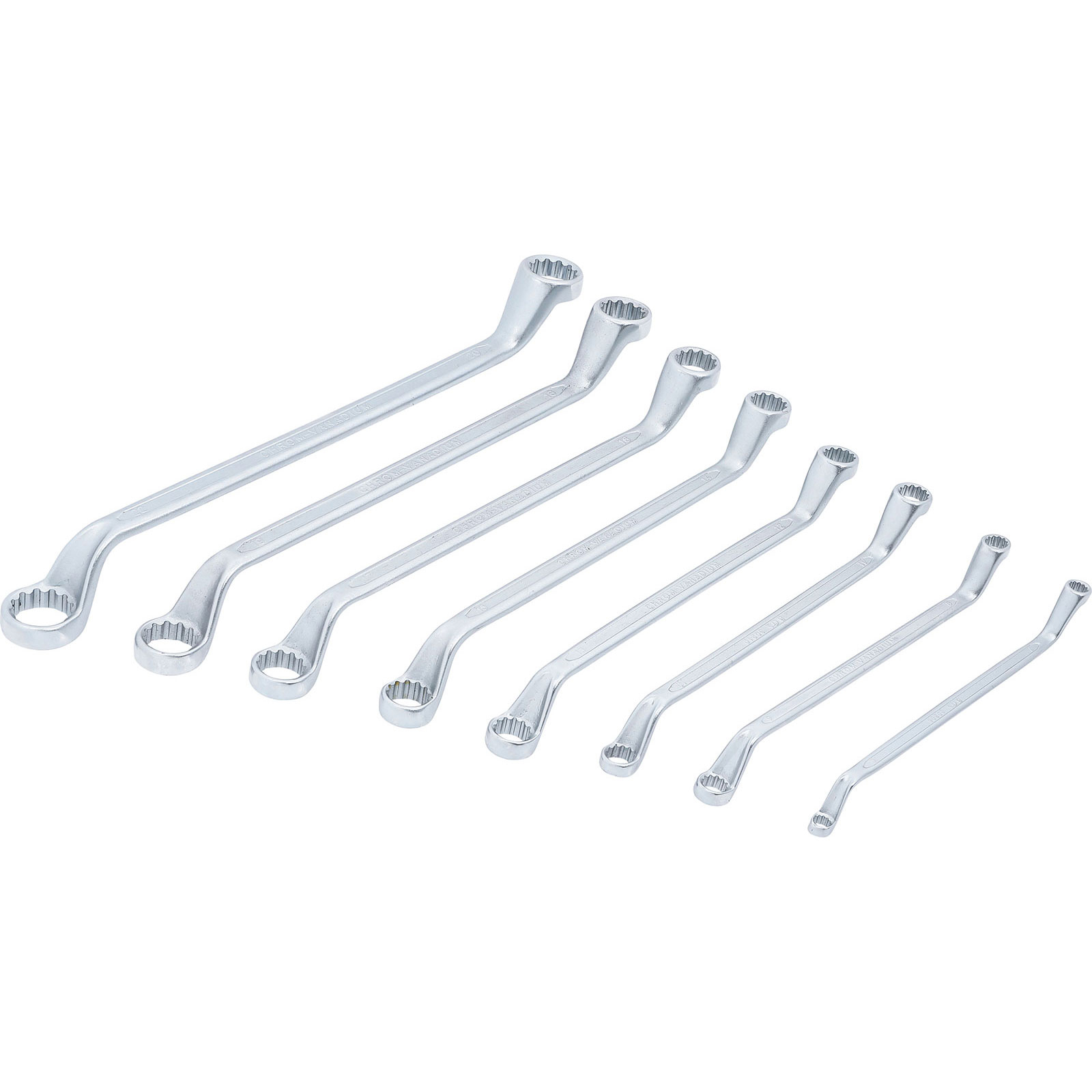 BGS Doppel-Ringschlüssel-Satz tief gekröpft SW 6 x 7 - 20 x 22 mm 8tlg. - 30306