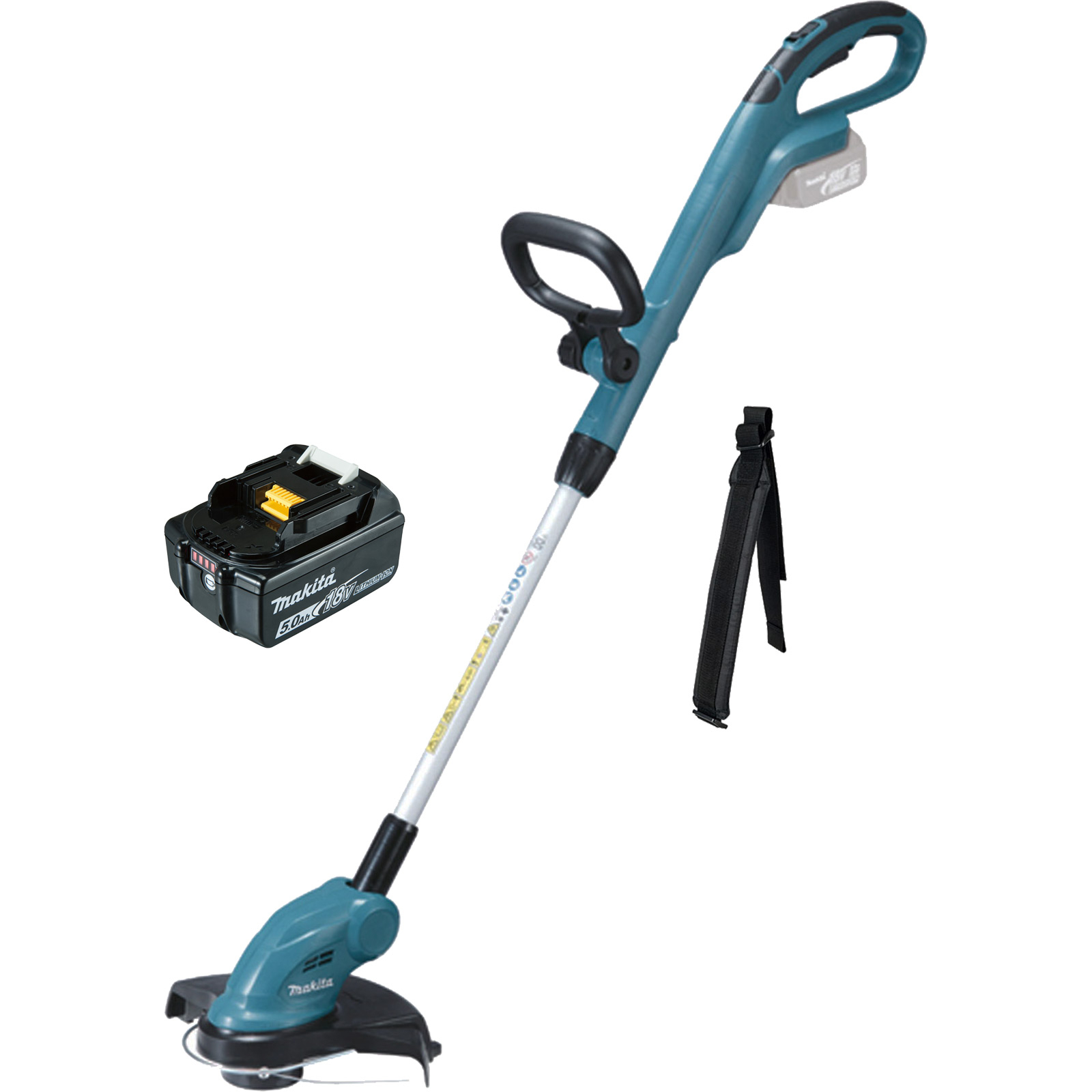 Makita DUR181T Akku-Rasentrimmer 18 V / 1x 5,0 Ah Akku 