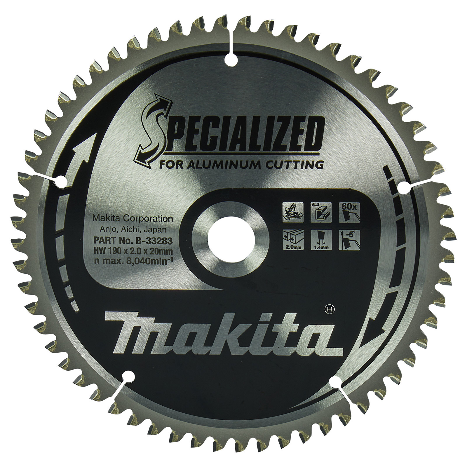 Makita SPECIALIZED Sägeblatt 190x20x60Z - B-33283