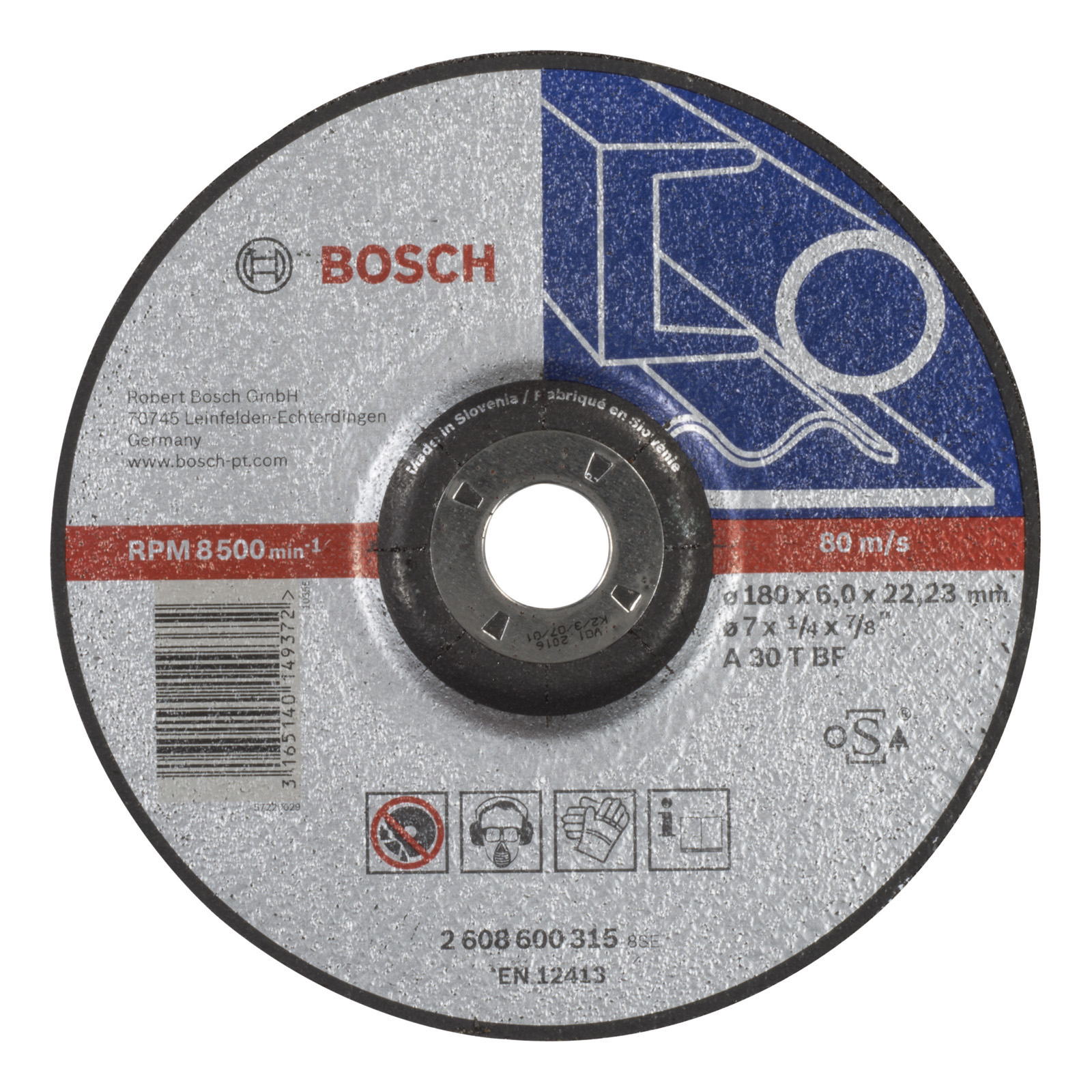 Bosch Schruppscheibe gekröpft Expert for Metal A 30 T BF 180 mm 6 mm - 2608600315