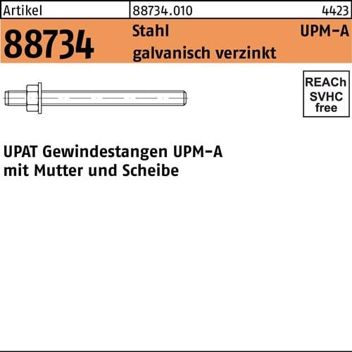 Ankerstange R 88734 UPM-A M8/110 Stahl galv.verz. 20 Stück UPAT