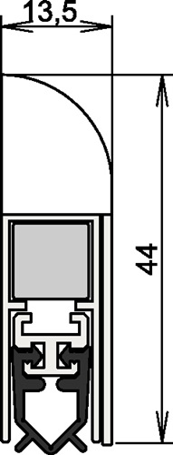 athmer Türdichtung Wind-Ex 1-310 1-s.L.1110mm Alu.silberf.HLT - 1-310-1110