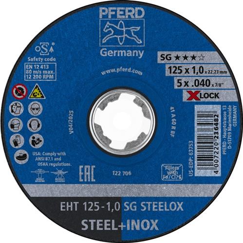 Trennscheibe X-LOCK SG STEELOX D125x1mm ger.PFERD