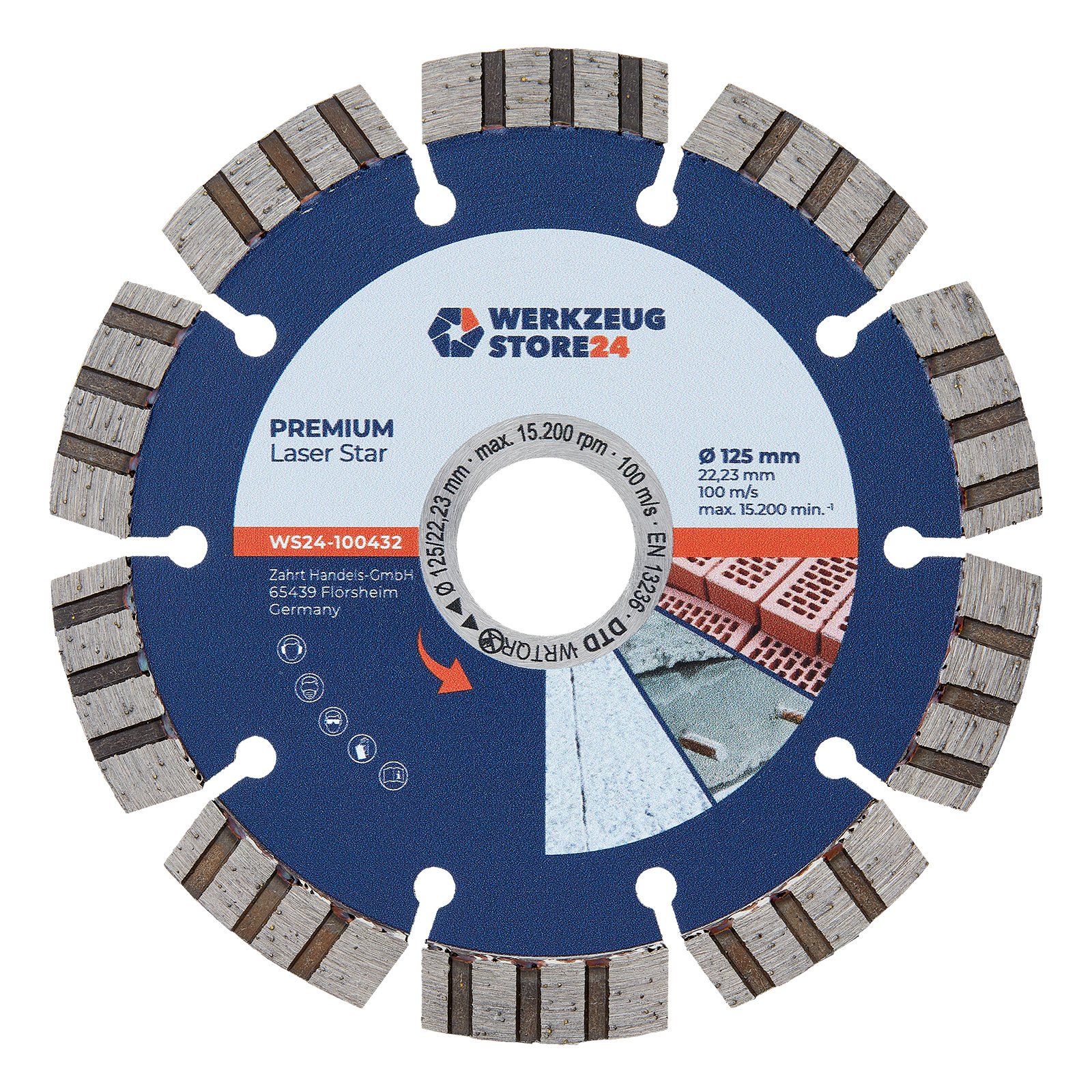 WS24 Diamanttrennscheibe Premium Laser Universal 125 mm - WS24-100432