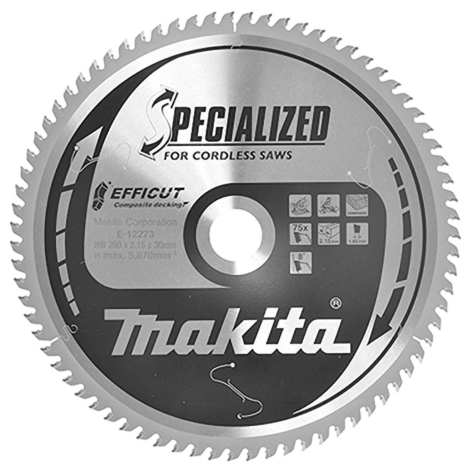 Makita EFFICUT Sägeblatt WPC / Holz 260 x 30 x 75Z - E-12273