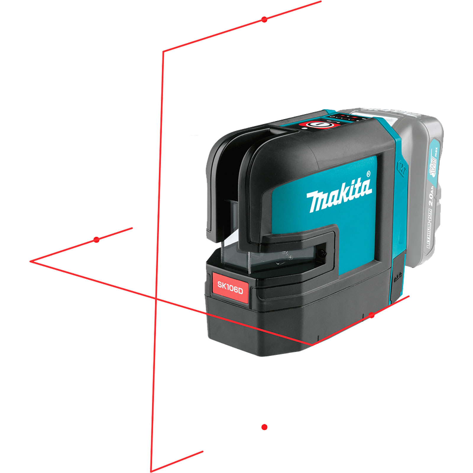 Makita SK106DZ Akku-Kreuz Linienlaser rot 12 V max.  Solo