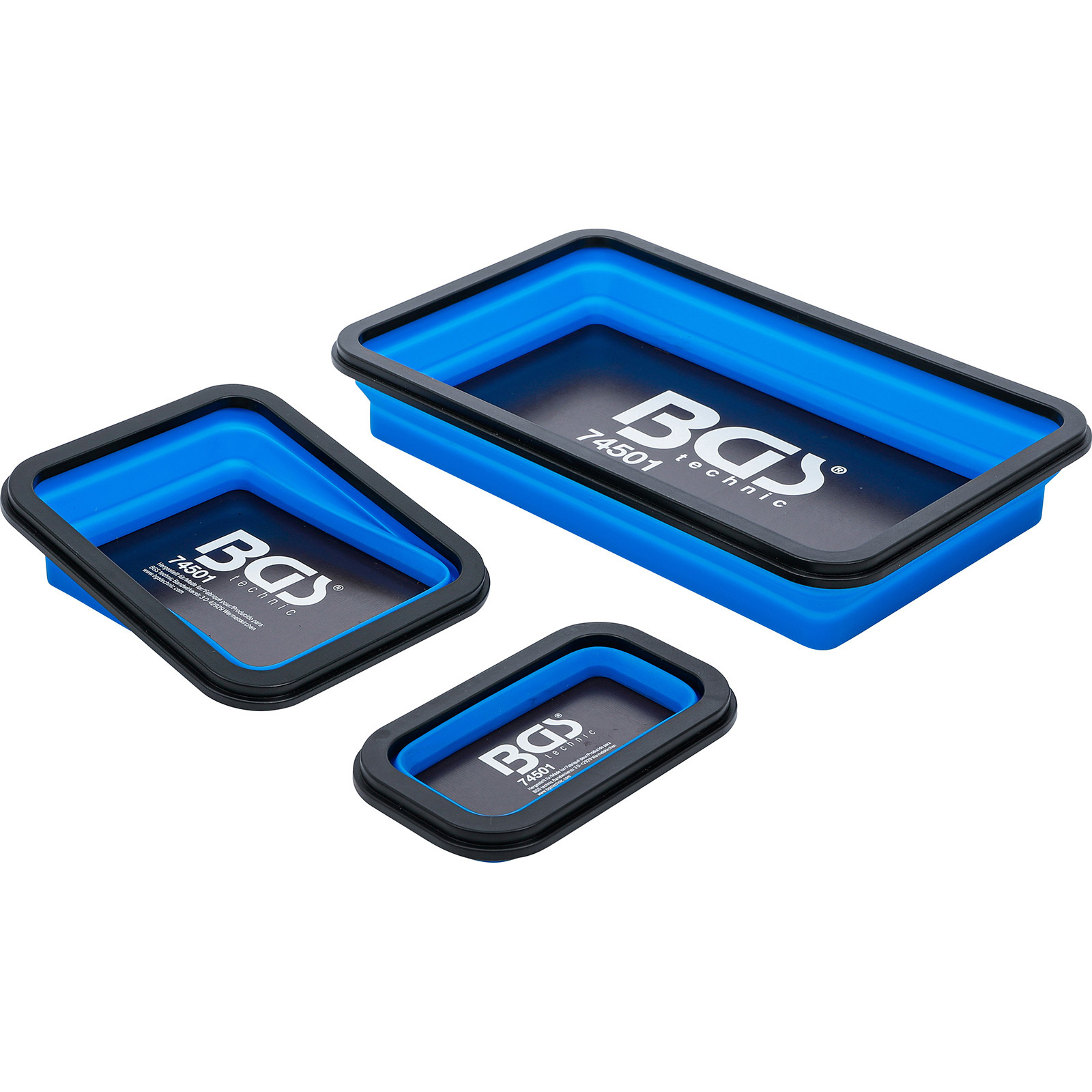 BGS Magnet-Haftschalen-Satz Silikon faltbar 3tlg. - 74501