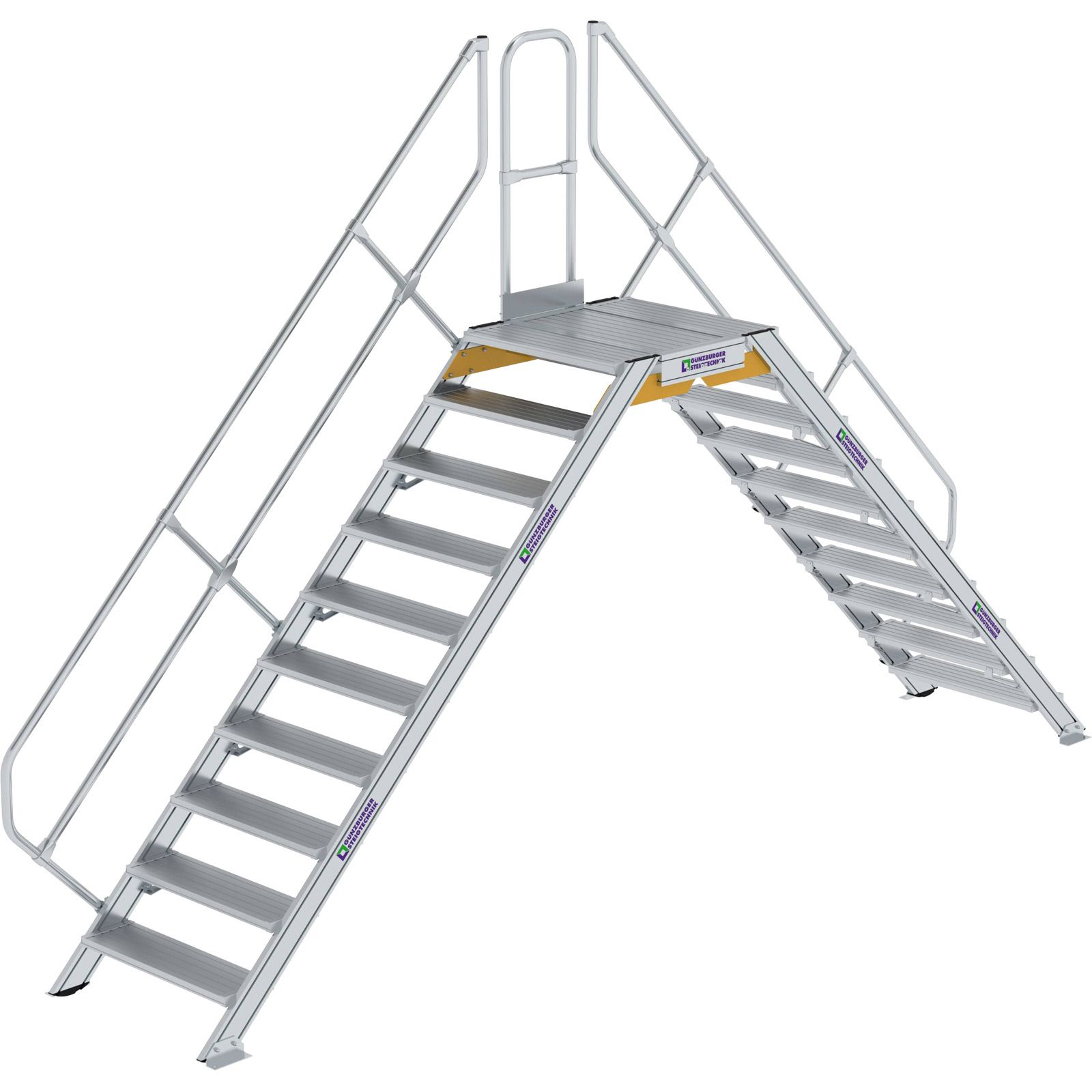 Günzburger Steigtechnik Überstieg 45° Stufenbreite 800 mm 10 Stufen - 600950