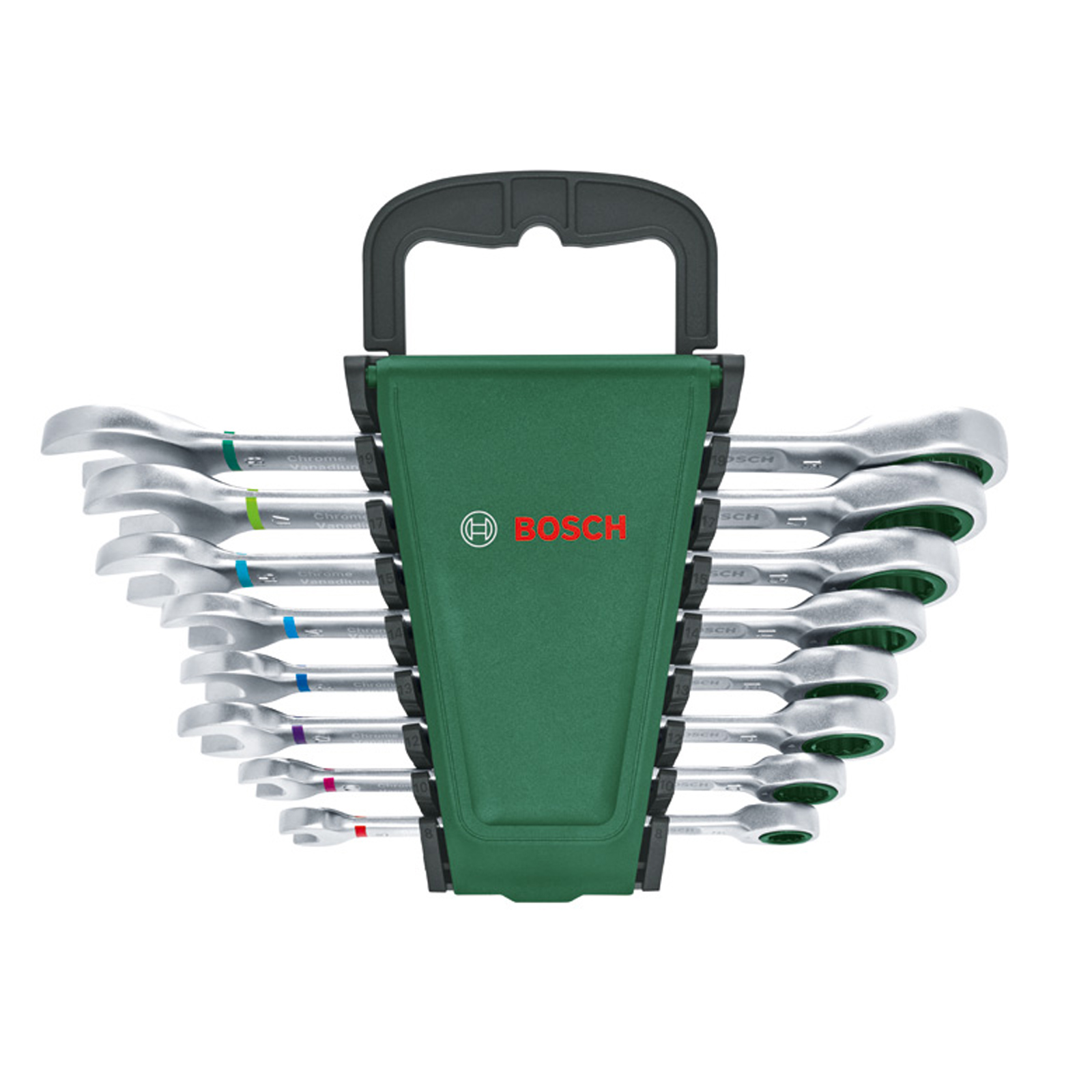 Bosch Handwerkzeuge Schraubenschlüssel mit Ratsche Set 8-tlg. - 1600A027PS