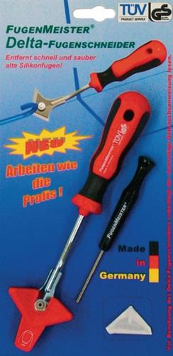 Fugenschneider Fugenmeister Delta 1 Schneider, 1 Kratzer, 1 Ersatzklinge - 50 12 80