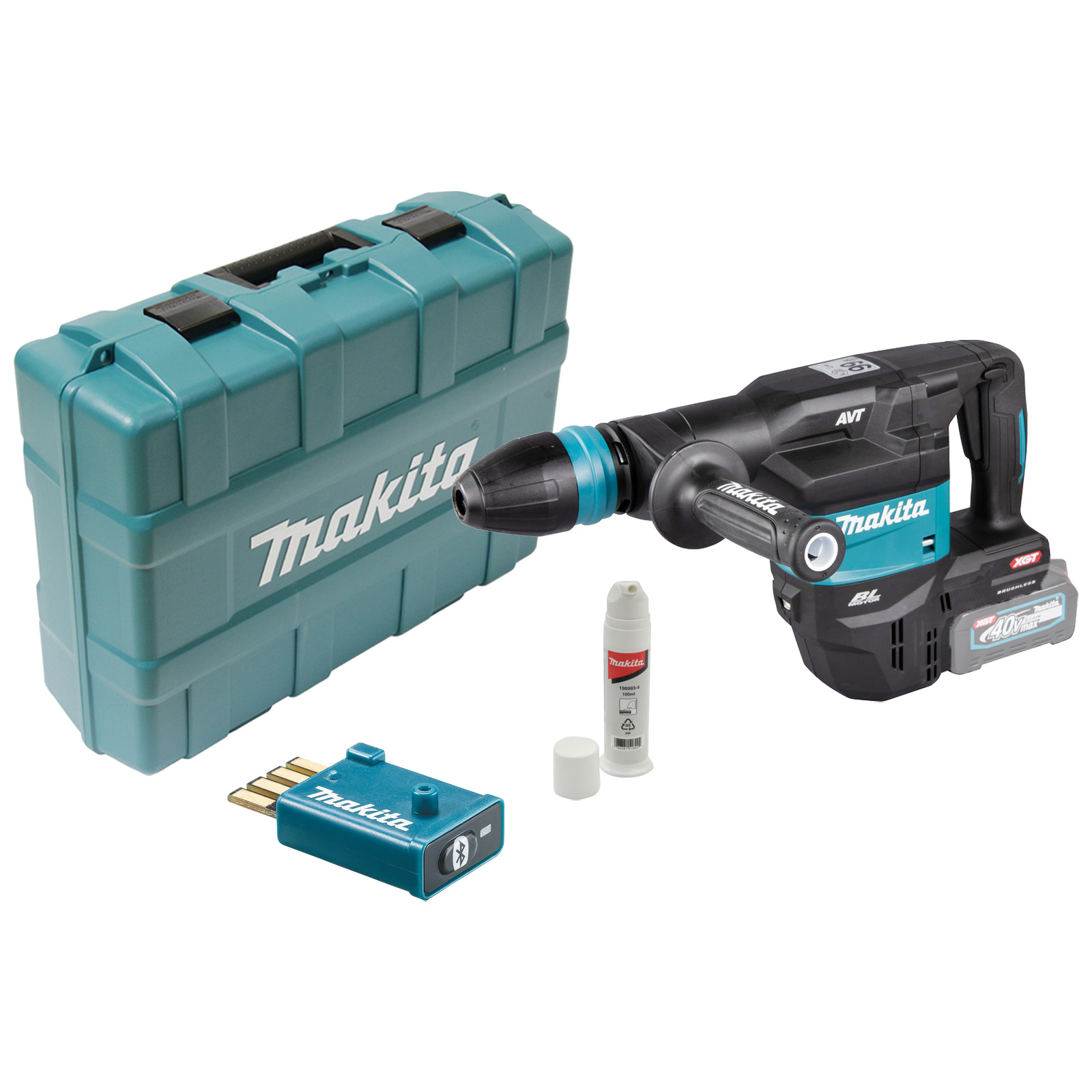 Makita HM001GZ02 Akku-Stemmhammer 40V max. Solo inkl. AWS Funk-Adapter WUT01 im Koffer