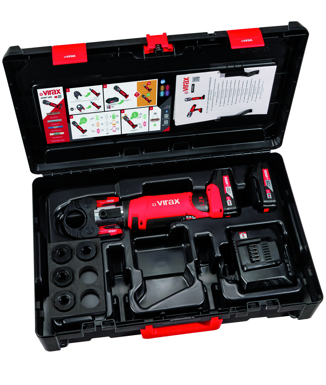 VIRAX L2X Mutternzange + U 16-20-25-32 + 2 Akkus - 253580