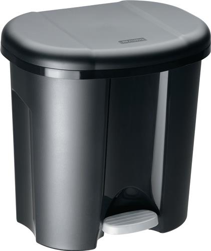Tretabfallsammler TRIO 1x10/2x15l B420xH585mm Ku.schwarz ROTHO