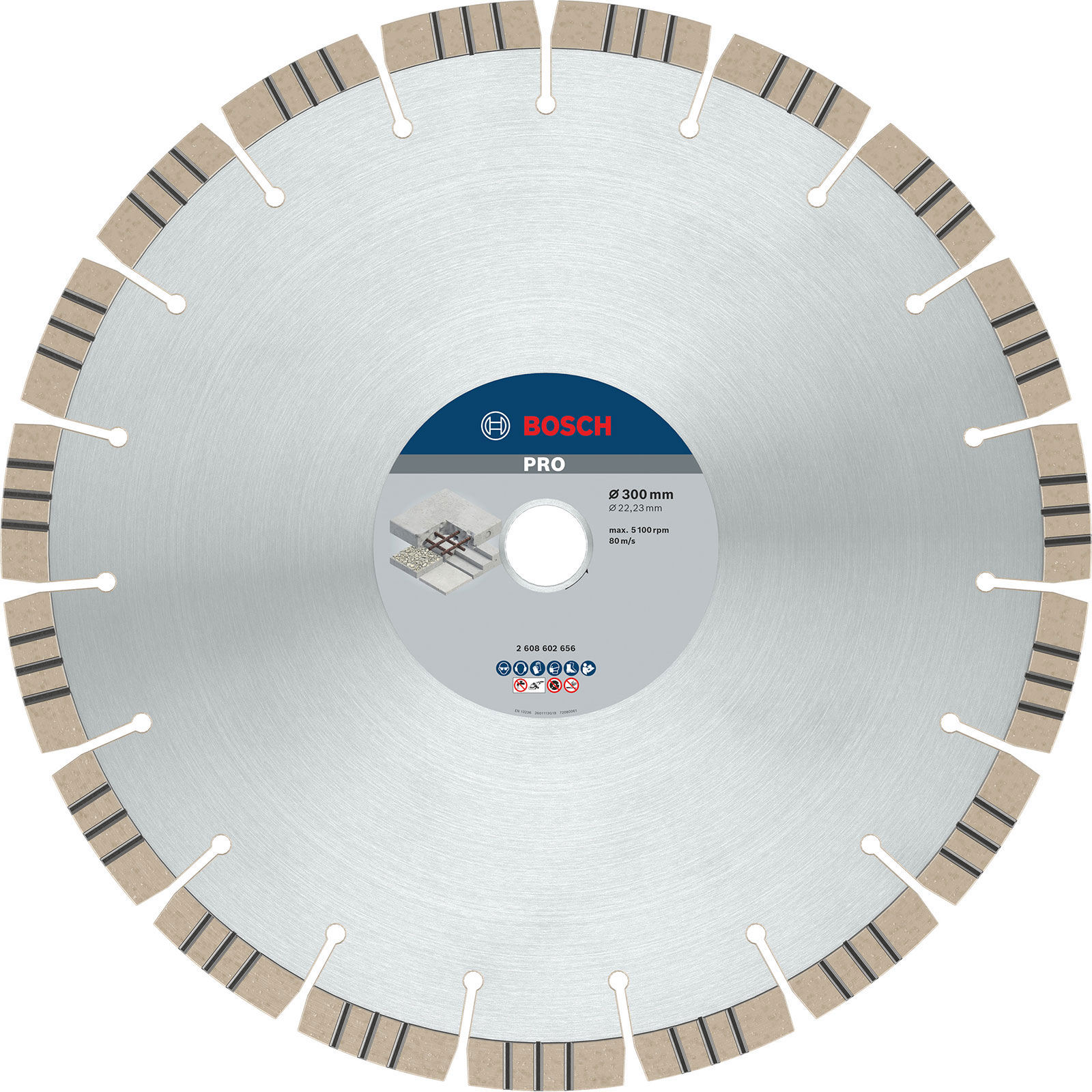 Bosch PRO Concrete Diamanttrennscheibe 300 x 22,23 mm - 2608602656
