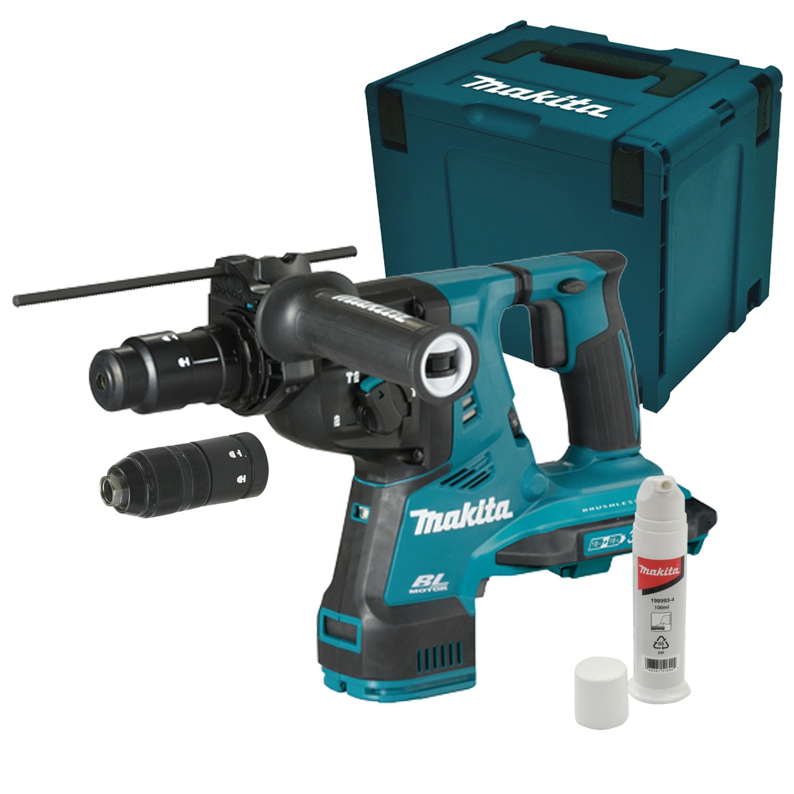 Makita DHR283ZJU Akku-Kombihammer SDS-PLUS 2x18 V Solo im Makpac