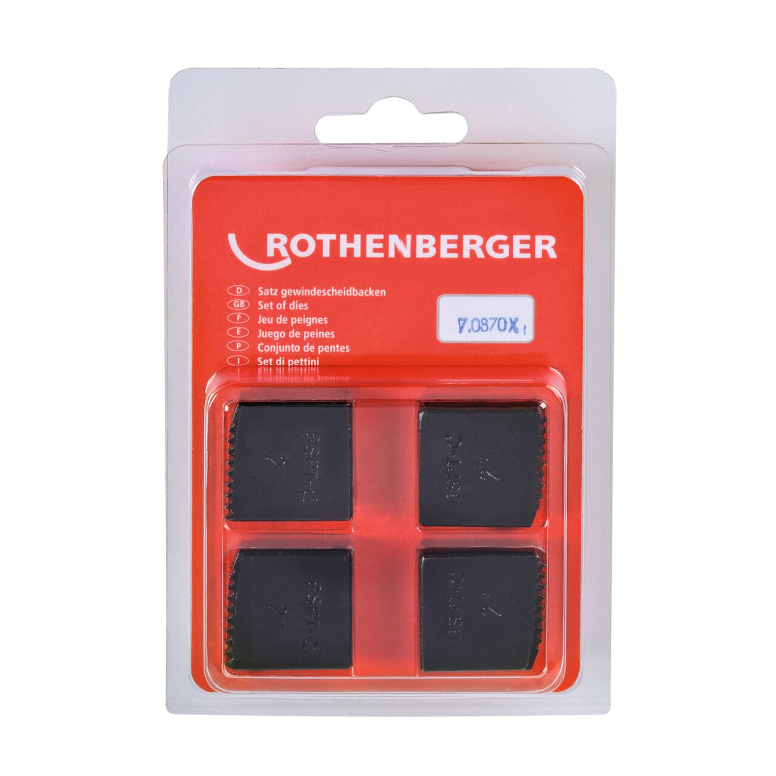 ROTHENBERGER 4x SC Schneidbacken BSPT R 2" - 070870X