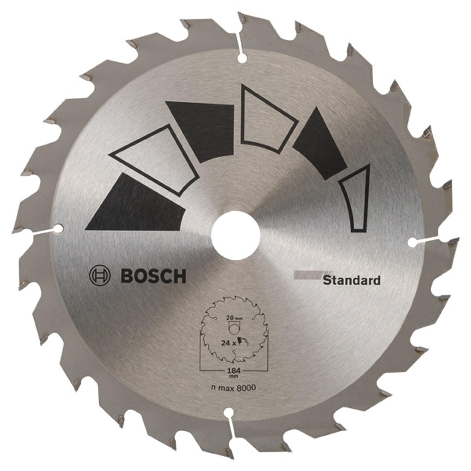Bosch Kreissägeblatt STANDARD D= 184 mm Bohrung= 20 mm Z= 24 - 2609256B57