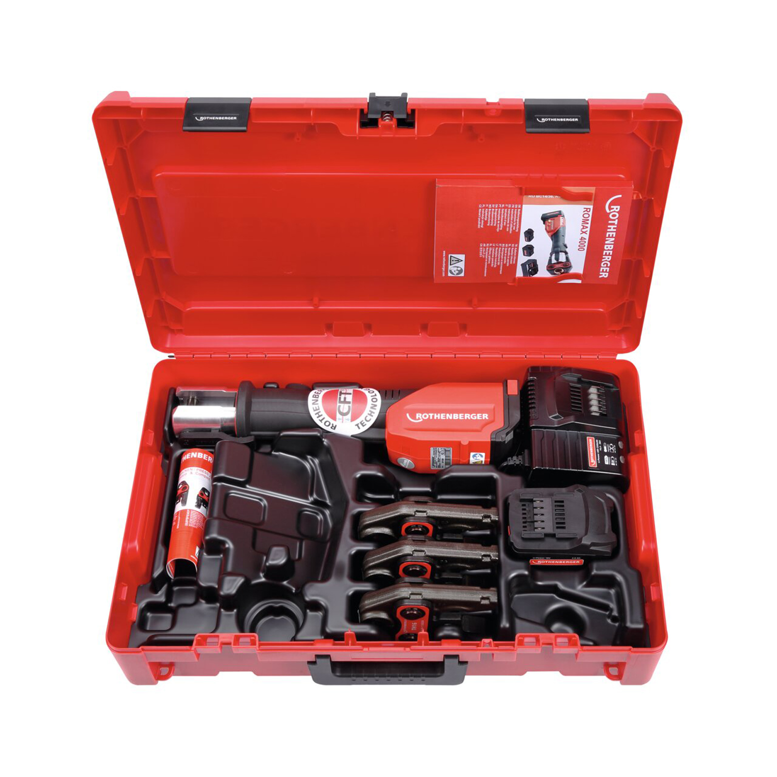 ROTHENBERGER ROMAX 4000 Set Akku-Pressmaschine U16-20-25mm, 4 Ah, EU - 1000001926