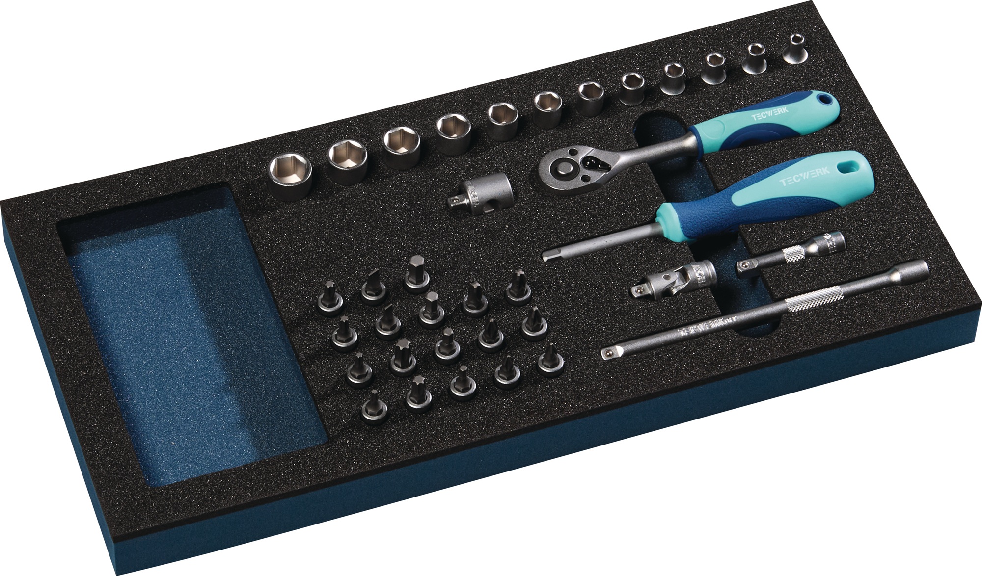 Werkzeugmodul 36-tlg.1/3-Modul Steckschlü.TECWERK