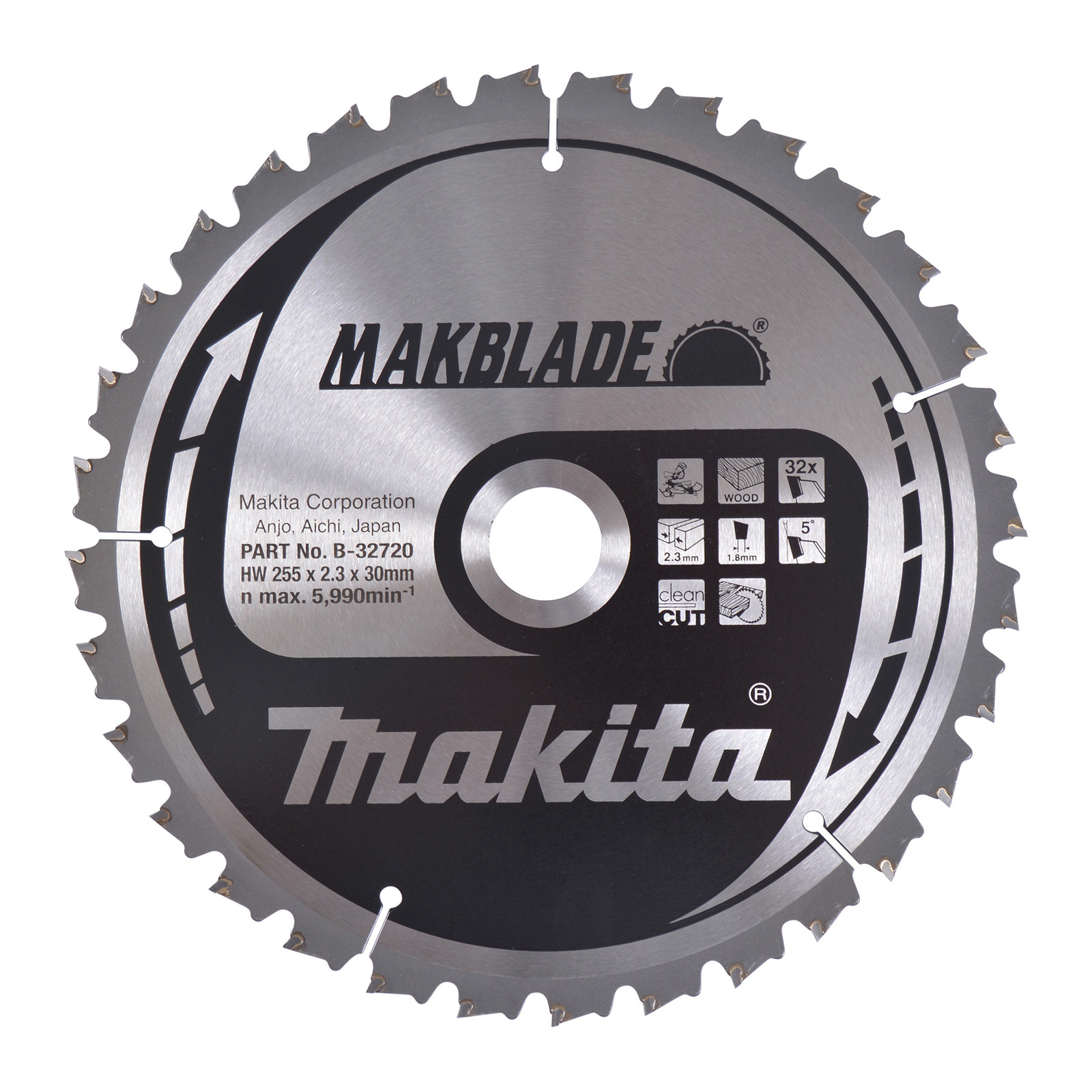 Makita MAKBLADE Sägeblatt 255x30x32Z - B-32720