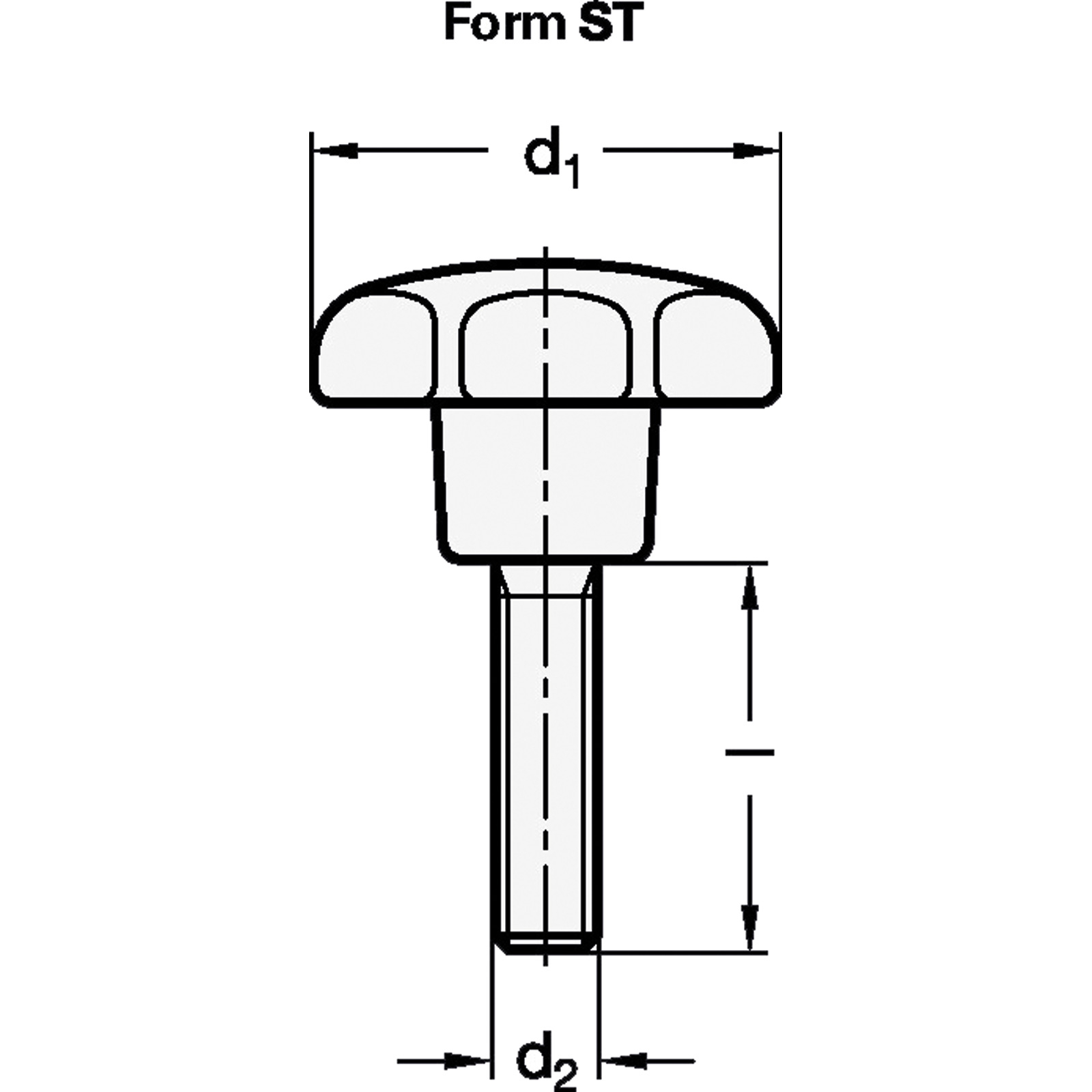 Ganter Norm Sterngriff GN 6336.4 Sterngriffschraube - 6336.4-ST-63-M12-50