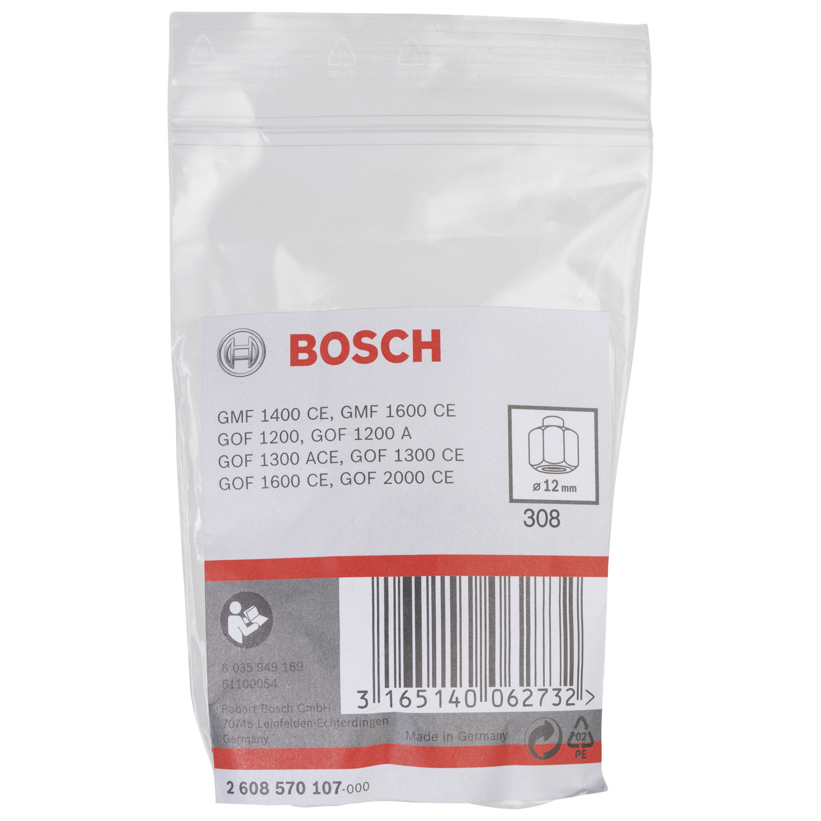 Bosch Spannzange, 12 mm, 24 mm - 2608570107