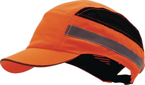 Anstoßkappe PLUS Base-Cap 52-65cm neonorange Schirmlänge 5cm EN 812:2012 PRO FIT