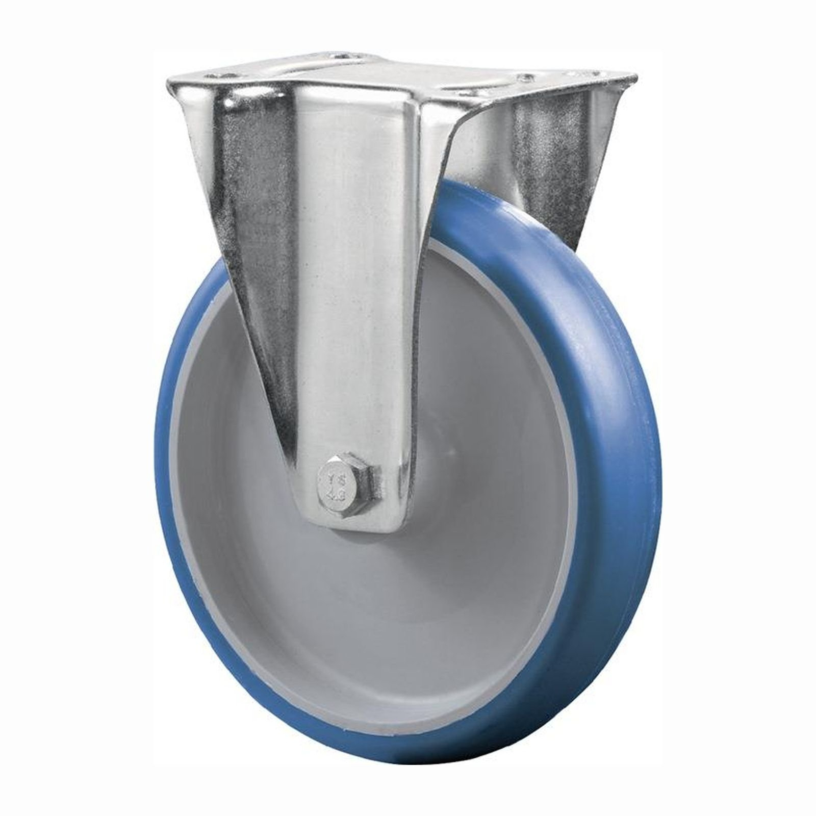 BS Rollen Bockrolle Polyurethan blau Rollenlager