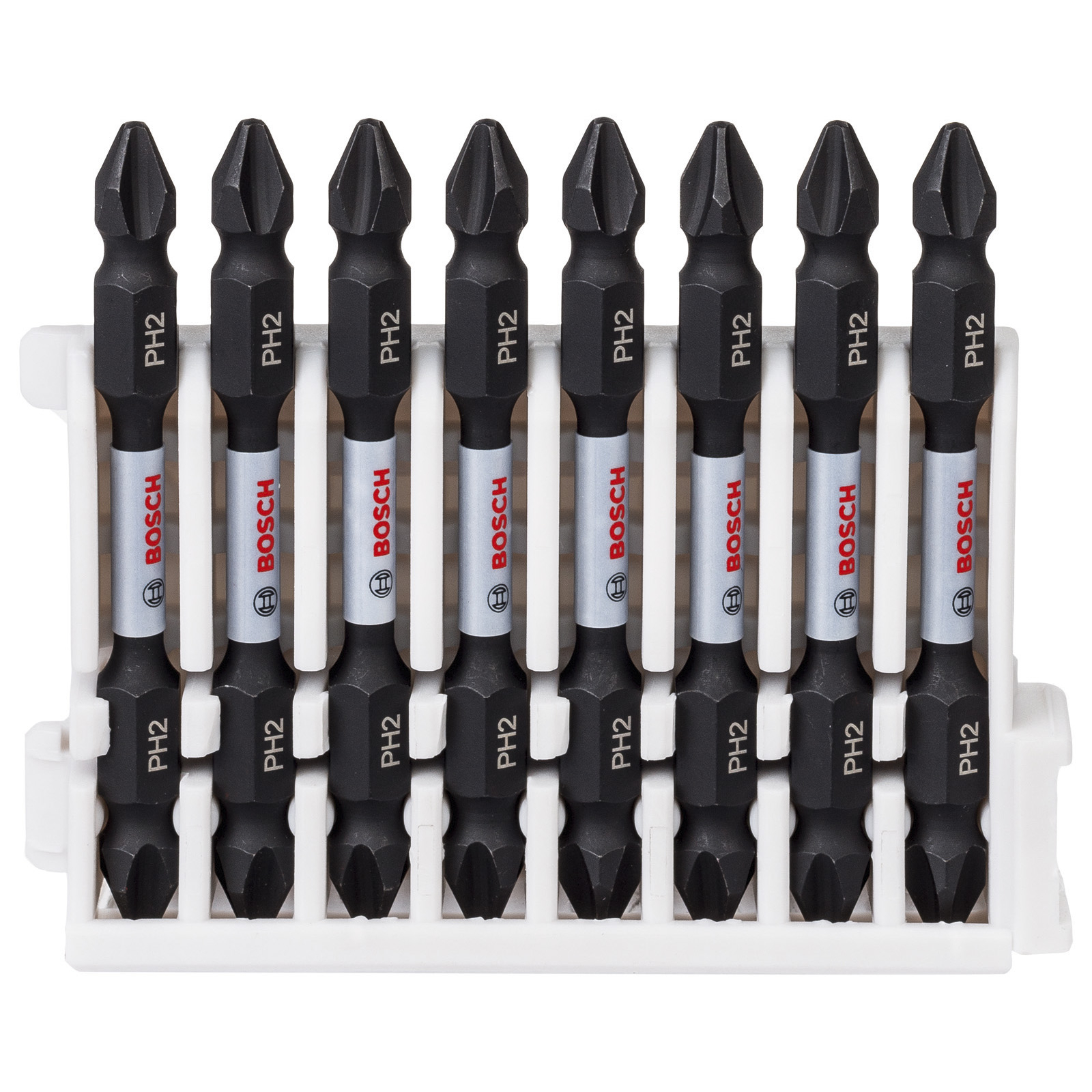 Bosch PRO Impact Schrauberbit mit Doppelklingen und Pick and Click-Einsätzen PH2 65 mm 8-tlg. - 2608522337