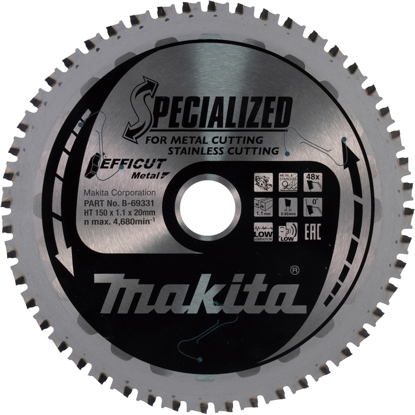 Makita EFFICUT Kreissägeblatt 150 x 1,1 x 20 48Z - B-69331