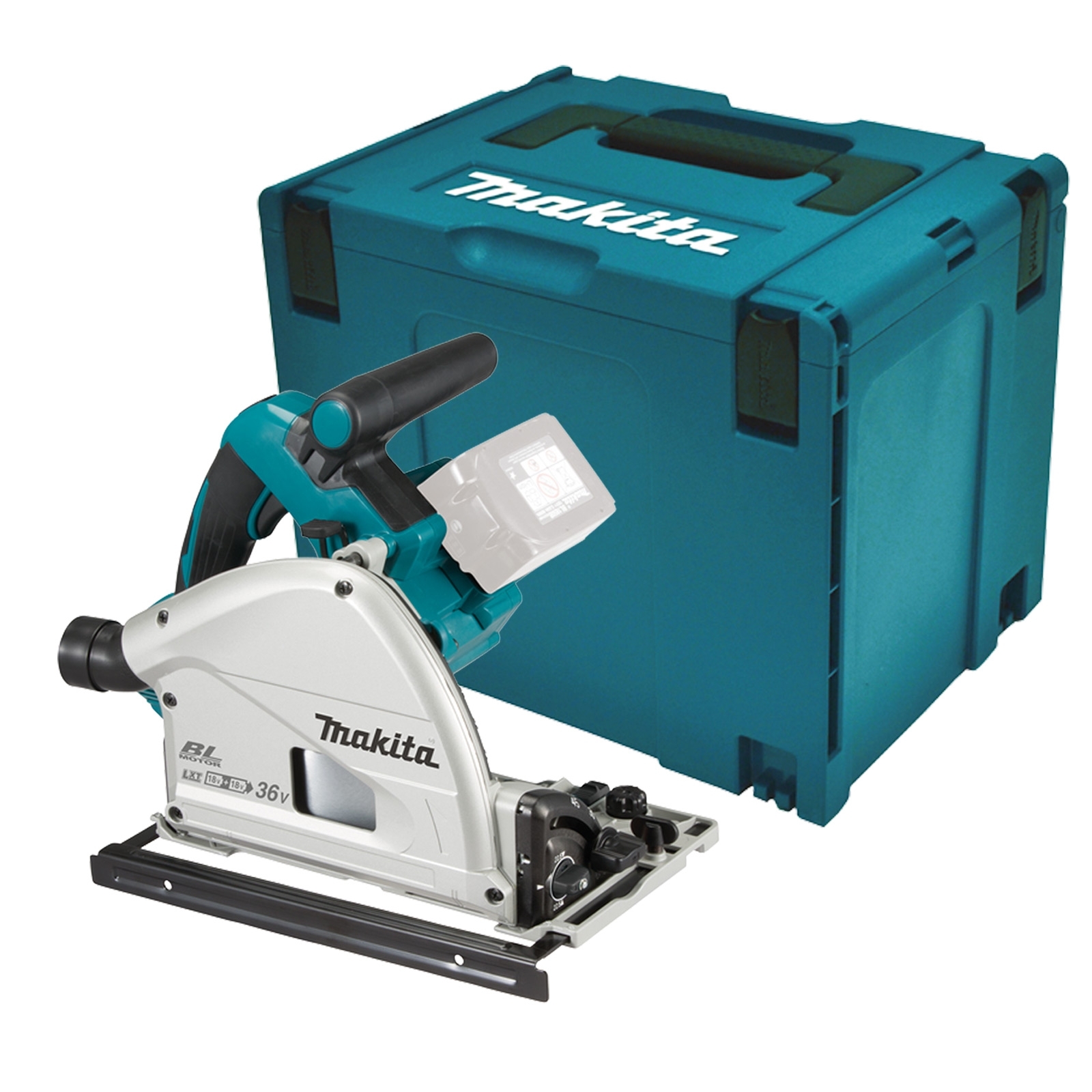 Makita DSP601ZJU Akku-Tauchsäge 2x18V / 56 mm Solo mit Bluetooth im MAKPAC