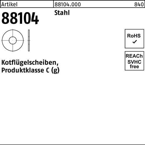 Kotflügelscheibe R 88104 5,3x30x1,5 Stahl 200 Stück