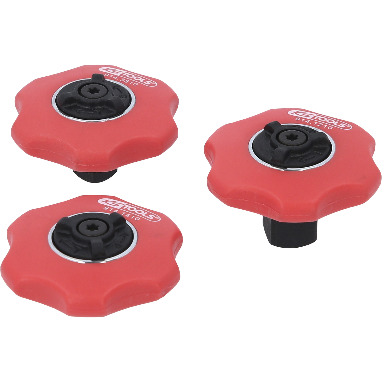 KS TOOLS Mini-Hand-Umschaltknarren-Satz 3tlg. 1/4"+3/8"+1/2" - 914.1215