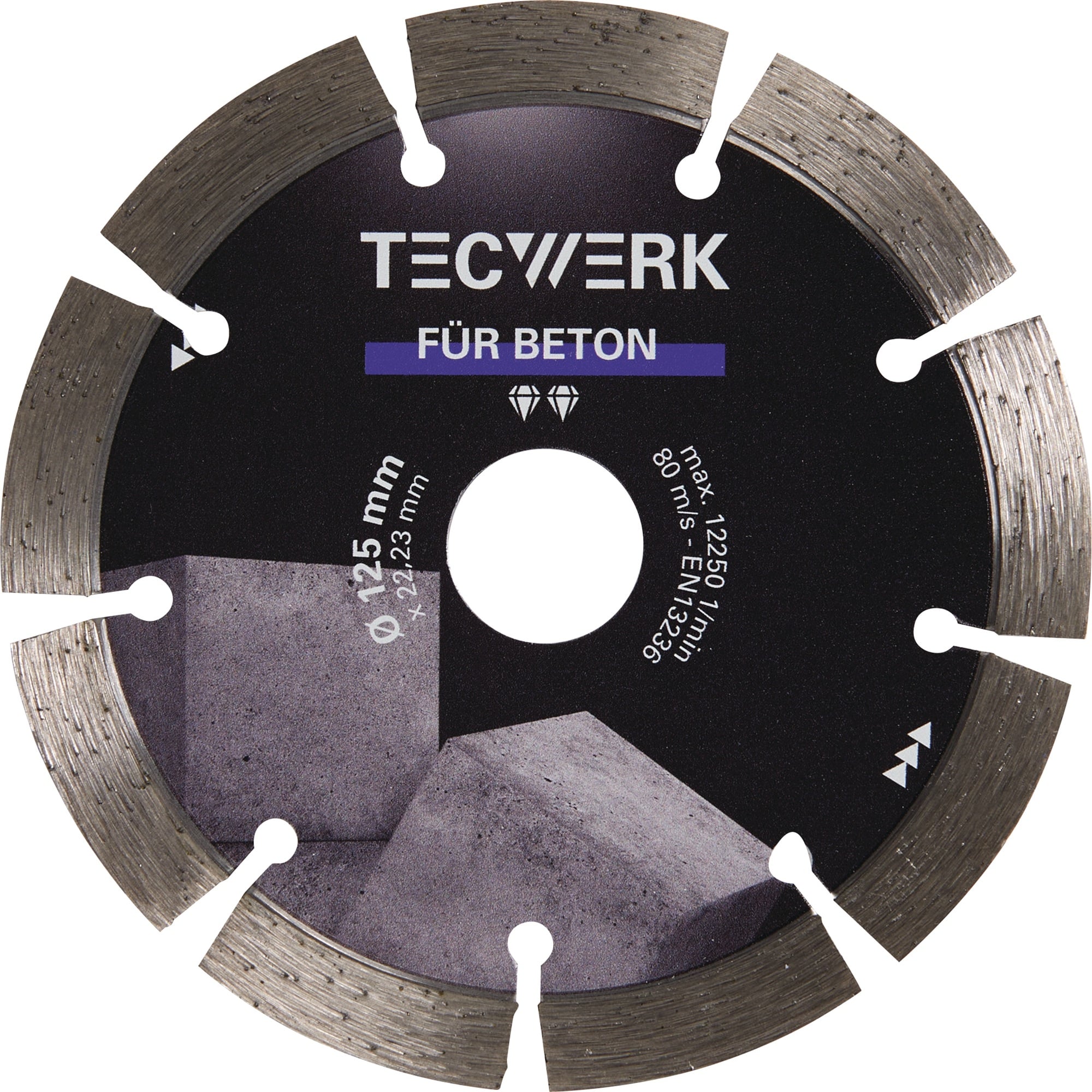Diamanttrennscheibe BETON D.115mm Bohr.22,23mm Seg.-B.34,5mm