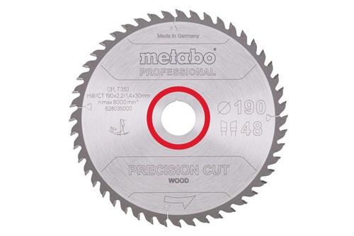 Kreissägeblatt precision cut wood professional D190xB2,2xBohrung30mm 48Z. WZ