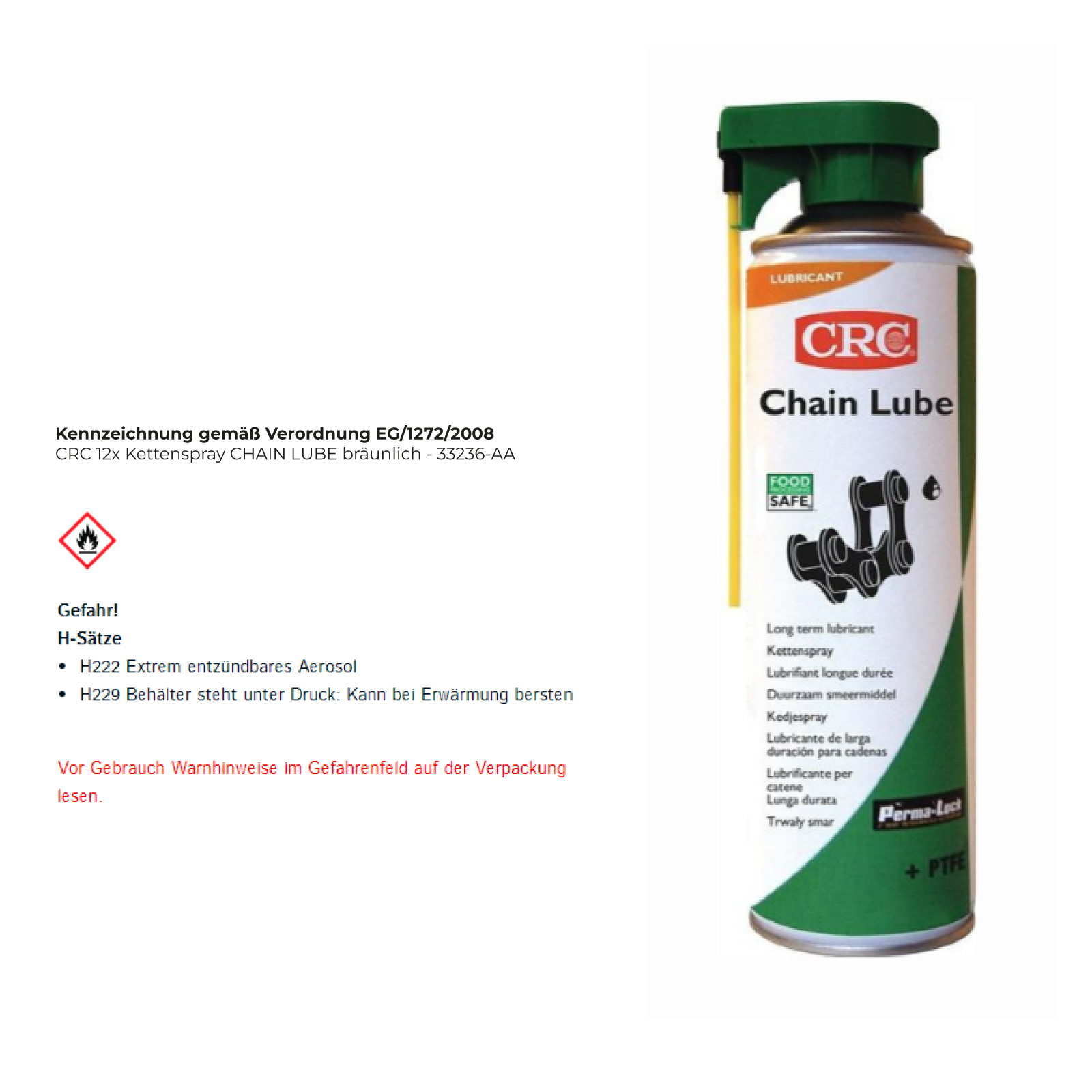 CRC Kettenspray CHAIN LUBE bräunlich - 33236-AA