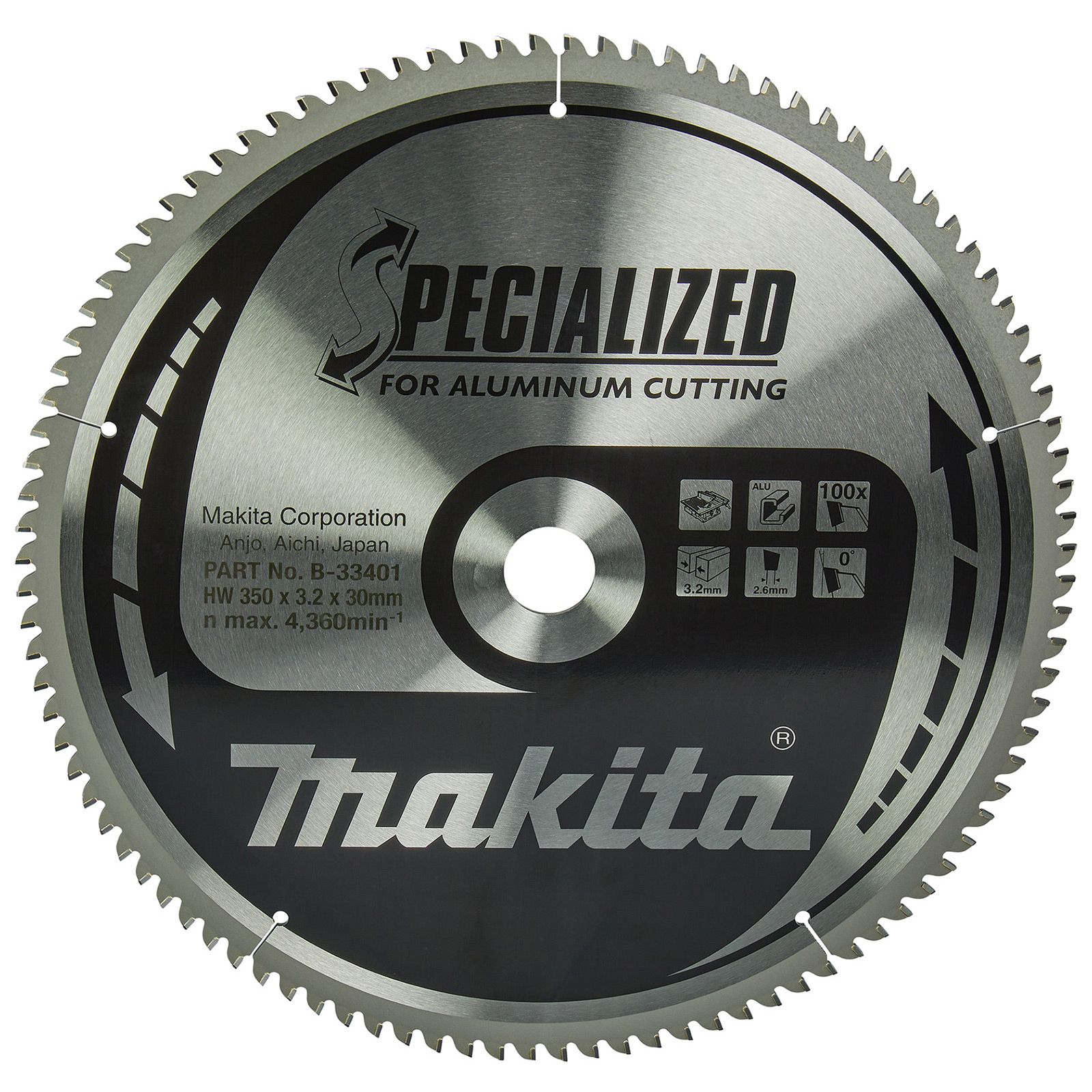 Makita SPECIALIZED Sägeblatt 350x30x100Z - B-33401
