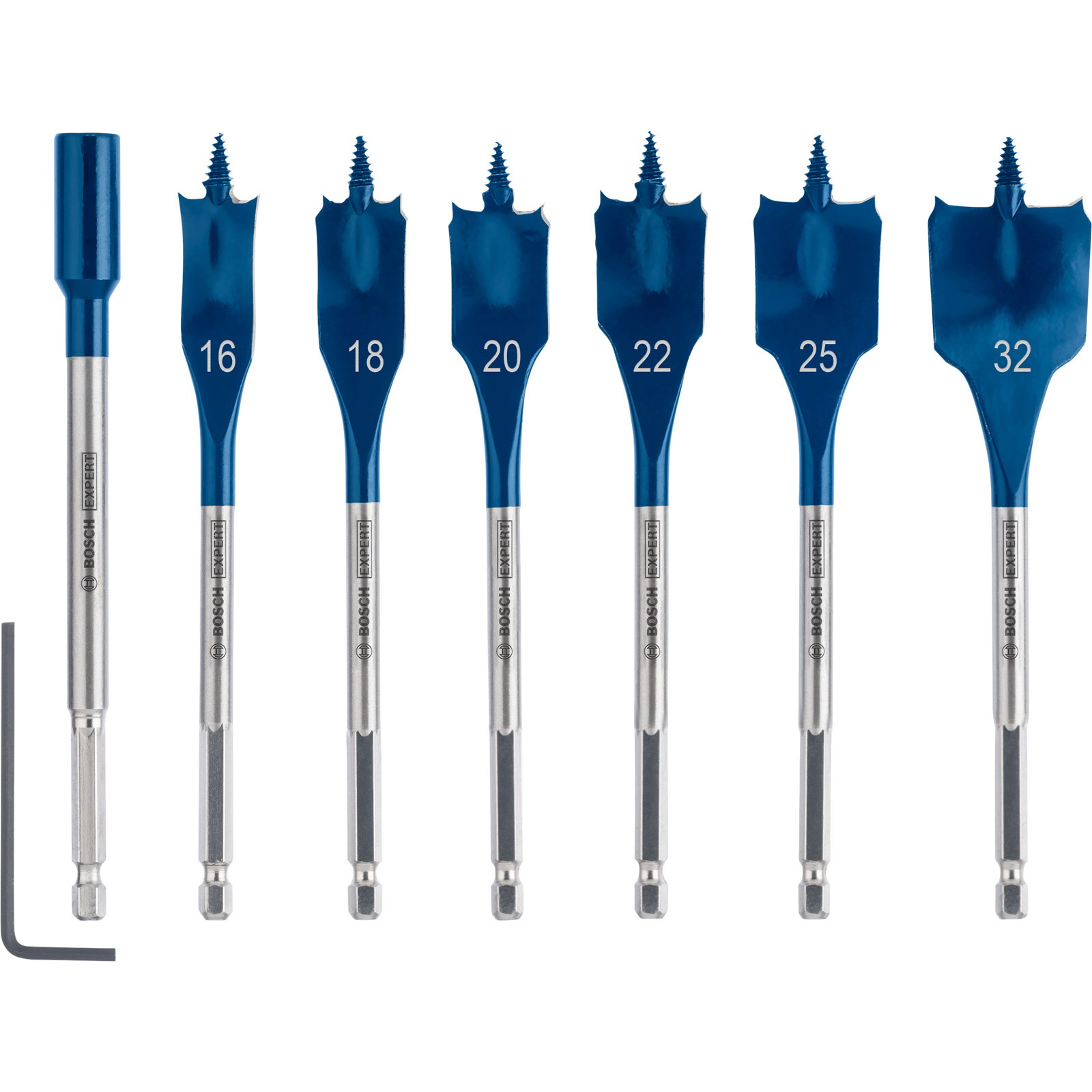 Bosch Expert SelfCut Speed Flachfräsbohrer-Set 16/18/20/22/25/32 mm 7tlg. - 2608900334