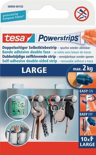 Tesa Selbstklebestrip Powerstrips 58000 SB-Pack à 10 Strips - 58000-00102-10