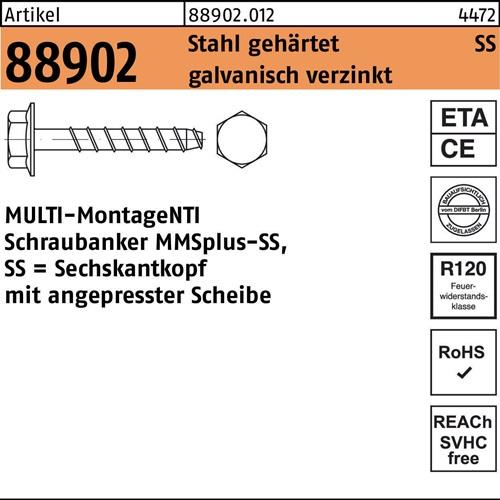 Schraubanker R 88902 MMSplus-SS 12x100/10/25 Stahl geh.galv.verz. 25St. HECO