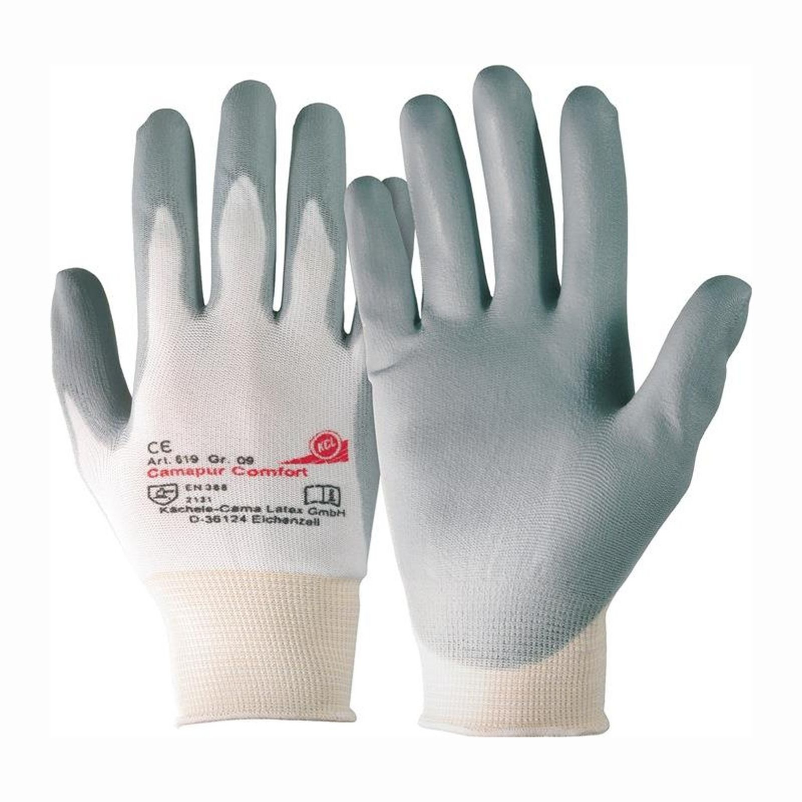 Honeywell 10 Paar Handschuhe Camapur Comfort 619 weiß / grau