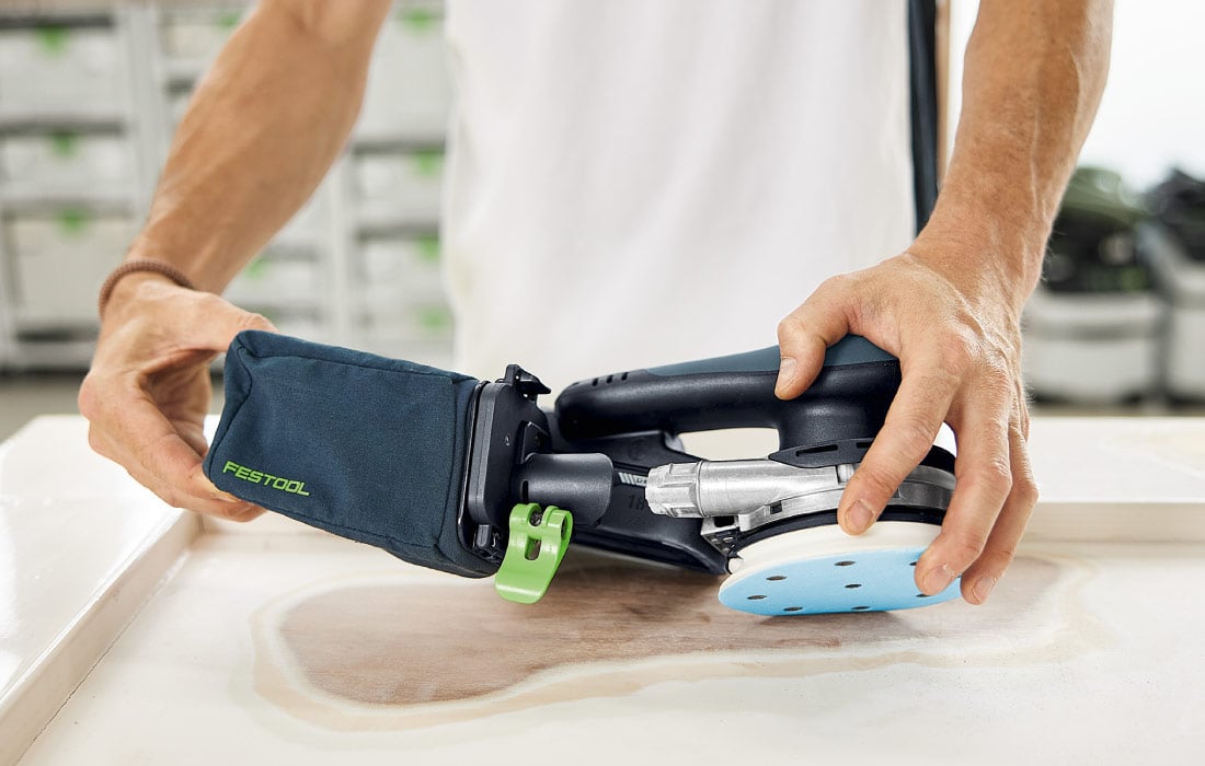 Festool Akku-Schleifer mit LED-Beleuchtung für präzises Schleifen