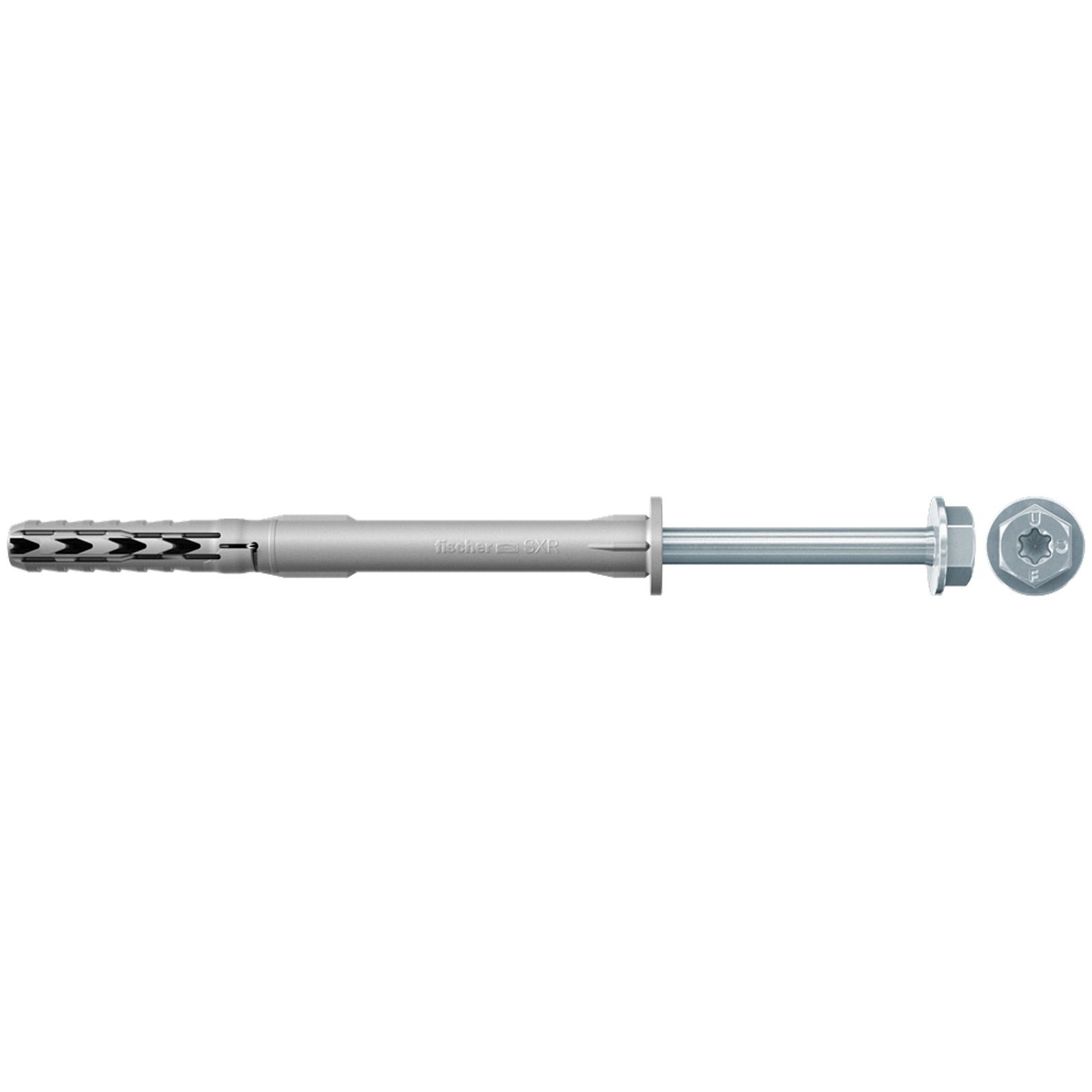 Fischer 50x Langschaftdübel SXR 10 x 140 mm T mit Sicherheitsschraube - 46266