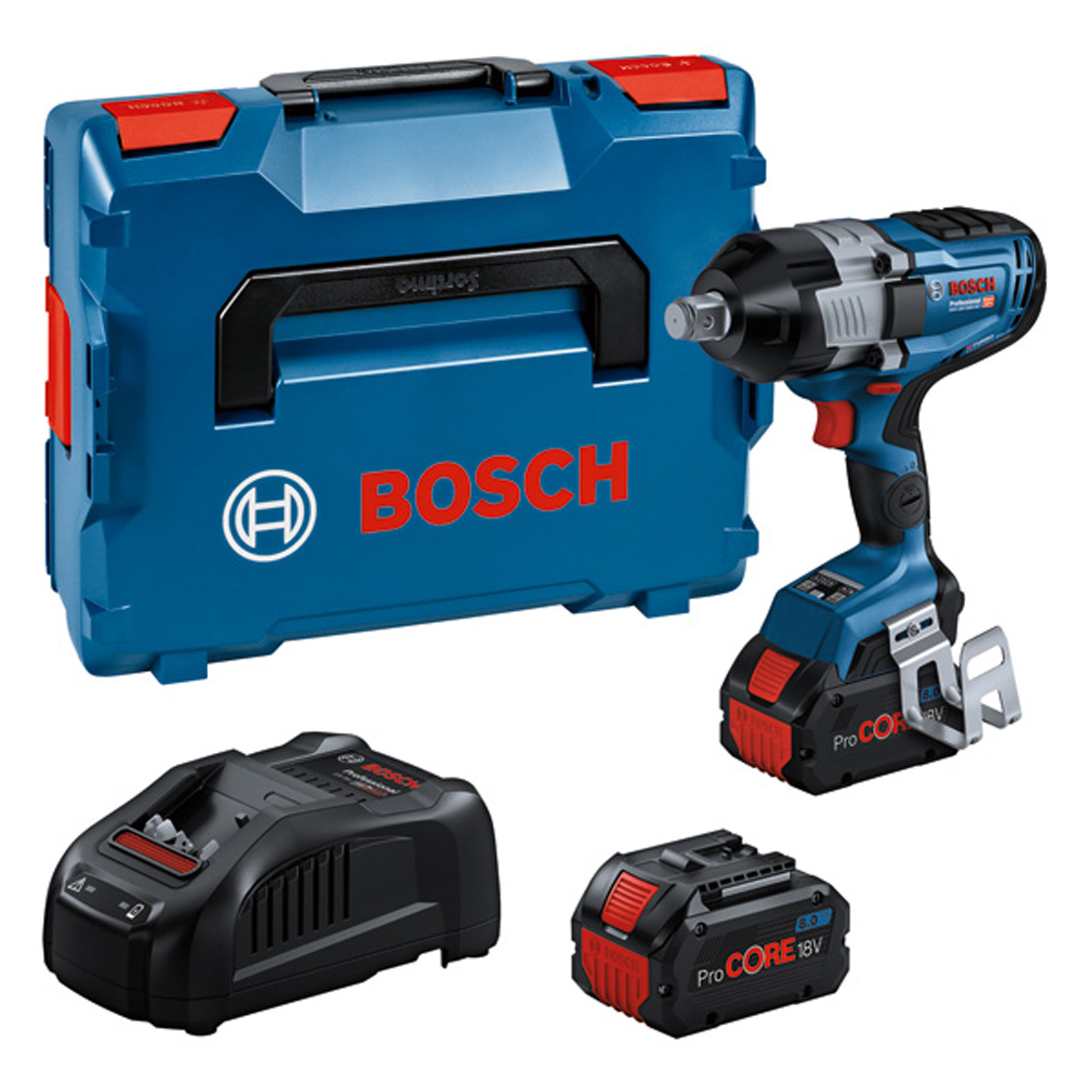 Bosch Akku-Drehschlagschrauber GDS 18V-1600 HC 2x ProCORE18V 8,0 Ah Akku + Ladegerät in L-BOXX 136 - 06019M1002