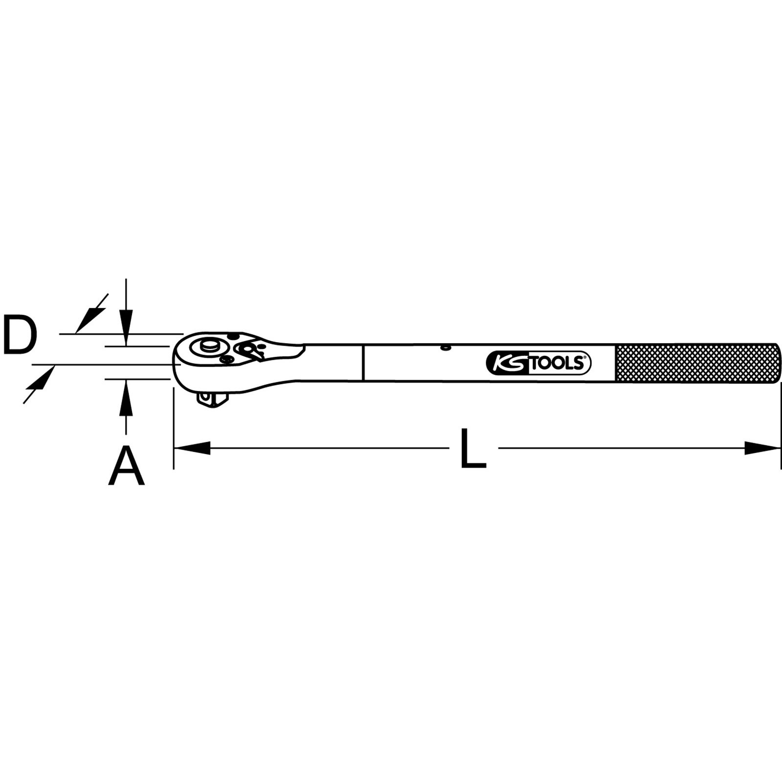 KS TOOLS 3/4" CHROMEplus Teleskop-Umschaltknarre 24 Zahn - 911.3490