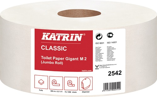 KATRIN Toilettenpapier Katrin Classic Gigant M2 2-lagig 1.200 Blatt - 254200