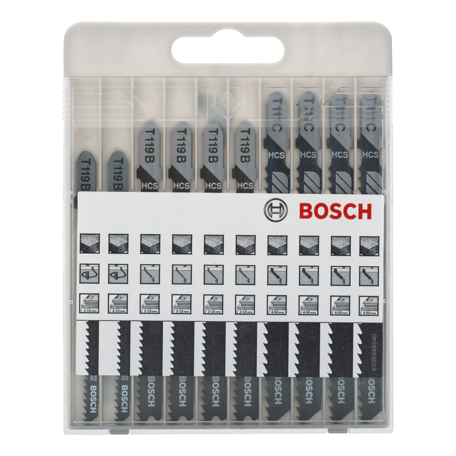 Bosch Stichsägeblatt-Set, Basic for Wood, 10tlg. - 2607010629