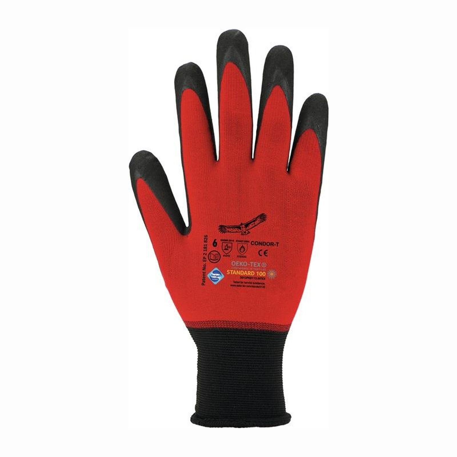ASATEX 12 Paar Handschuhe Condor rot